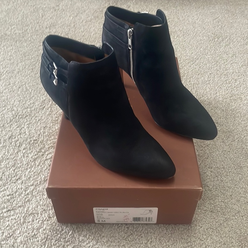 Coach Daphney Nubuck Ankle Boots Black